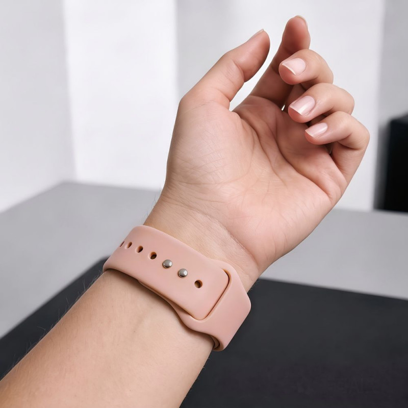 Tech-Protect Silicone λουράκι για Apple Watch 8/9/10/11/12/SE/Ultra 44/45/46/49 mm, σκονισμένο ροζ