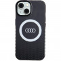 Θήκη Audi IML Big Logo MagSafe για iPhone 15 / 14 / 13, μαύρη (AUDI000075)