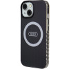Θήκη Audi IML Big Logo MagSafe για iPhone 15 / 14 / 13, μαύρη (AUDI000075)