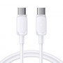 Καλώδιο Joyroom S-A14 Multi-Color Series USB-C - USB-C, 60 W, 480 Mbps, 1,2 μ., λευκό (S-CC100A141W)