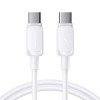 Καλώδιο Joyroom S-A14 Multi-Color Series USB-C - USB-C, 60 W, 480 Mbps, 1,2 μ., λευκό (S-CC100A141W)