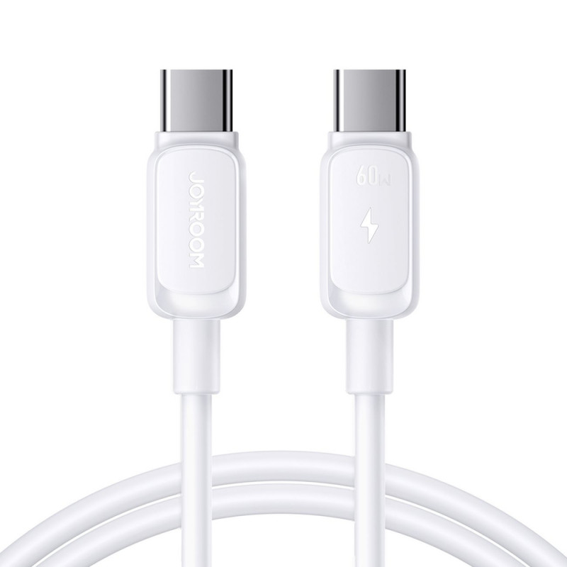 Καλώδιο Joyroom S-A14 Multi-Color Series USB-C - USB-C, 60 W, 480 Mbps, 1,2 μ., λευκό (S-CC100A141W)