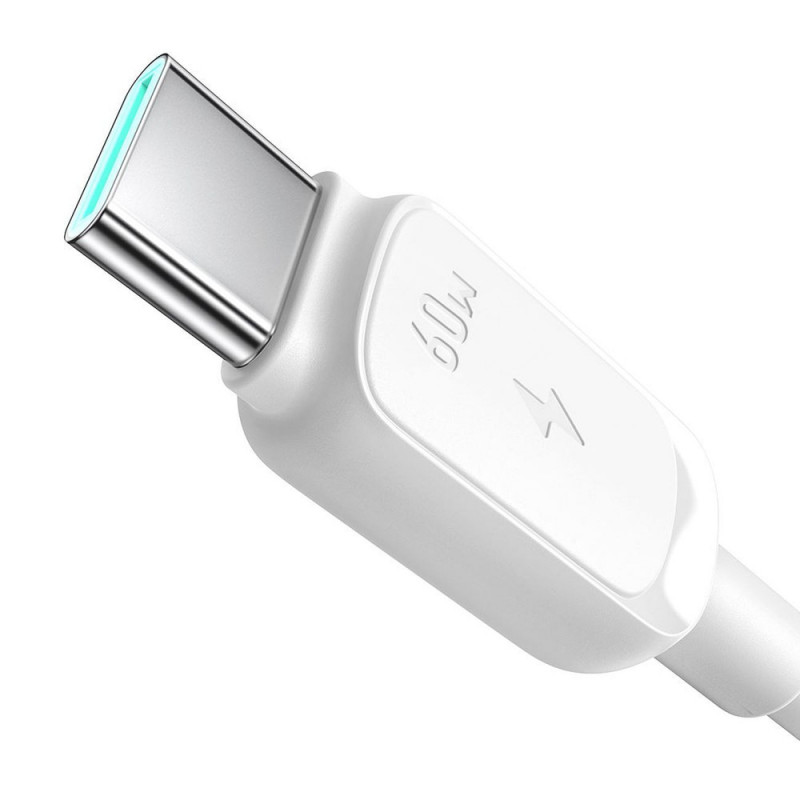 Καλώδιο Joyroom S-A14 Multi-Color Series USB-C - USB-C, 60 W, 480 Mbps, 1,2 μ., λευκό (S-CC100A141W)