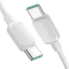 Καλώδιο Joyroom S-A14 Multi-Color Series USB-C - USB-C, 60 W, 480 Mbps, 1,2 μ., λευκό (S-CC100A141W)