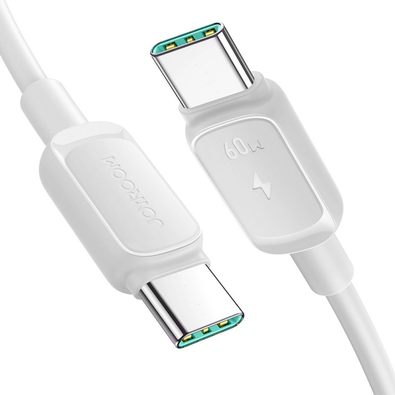 Καλώδιο Joyroom S-A14 Multi-Color Series USB-C - USB-C, 60 W, 480 Mbps, 1,2 μ., λευκό (S-CC100A141W)