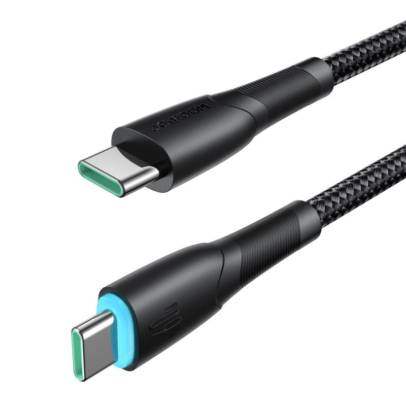 Joyroom Starry Series SA32-CC3 καλώδιο USB-C - USB-C, 60 W, 480 Mbps, 1 m, μαύρο