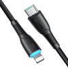 Joyroom Starry Series SA32-CC3 καλώδιο USB-C - USB-C, 60 W, 480 Mbps, 1 m, μαύρο