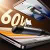 Joyroom EnjoyX Series S-A56 καλώδιο USB-C - USB-C 90°, 60 W, 480 Mbps, 1,2 m, μαύρο