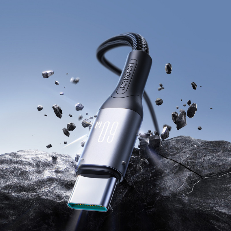 Joyroom Flash Series S-A28 καλώδιο USB-C - USB-C, 60 W, 480 Mbps, 1 m, μαύρο