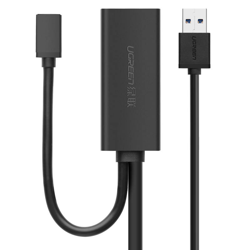 Καλώδιο επέκτασης UGREEN US175 USB 3.0 με θύρα τροφοδοσίας micro USB, 5 m, μαύρο