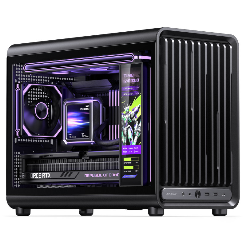 Jonsbo D33 STD κουτί υπολογιστή, μίνι κουτί, mATX, ψημένο γυαλί, μαύρο (D33 STD BLACK)