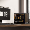Jonsbo D33 Wood κουτί υπολογιστή, Micro-ATX, mATX, ψημένο γυαλί, μαύρο, ξύλο