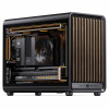Jonsbo D33 Wood κουτί υπολογιστή, Micro-ATX, mATX, ψημένο γυαλί, μαύρο, ξύλο