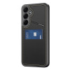 Dux Ducis θήκη Rafi II για Samsung Galaxy S25 με βάση και πορτοφόλι, μαύρη