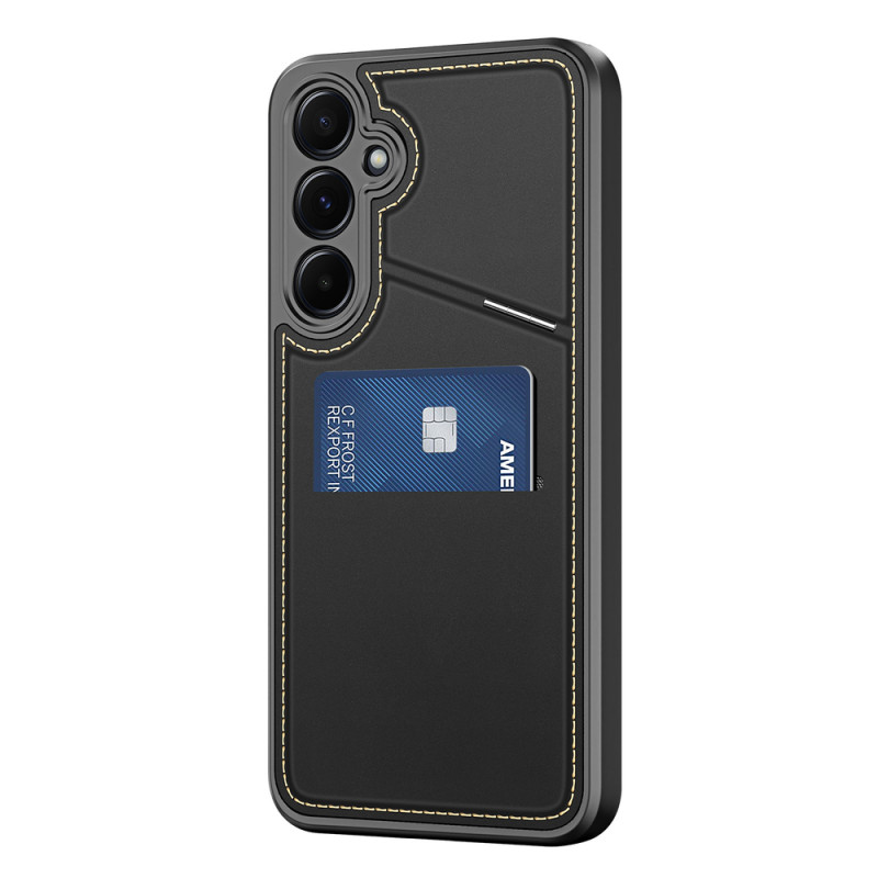 Dux Ducis θήκη Rafi II για Samsung Galaxy S25 με βάση και πορτοφόλι, μαύρη