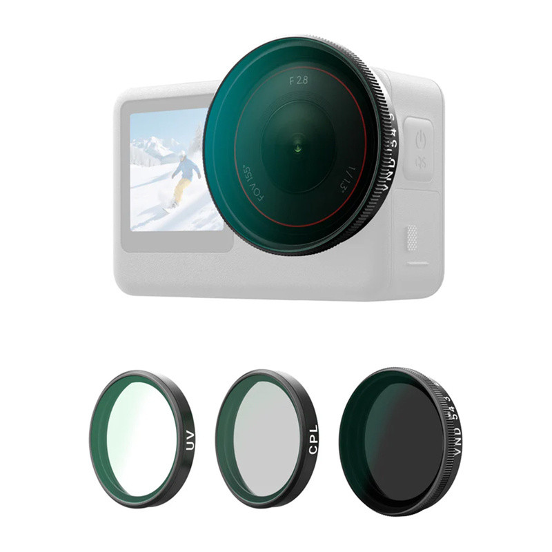 Telesin σετ φίλτρων CPL/VND8/UV για DJI Osmo Action 6 (3 τεμ.)