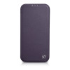 iCarer CE Premium Leather Folio Case μαγνητική θήκη βιβλίο για iPhone 14 Plus, MagSafe, σκούρο μωβ (WMI14220715-DP)