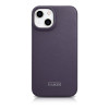 iCarer CE Premium Leather Folio Case μαγνητική θήκη βιβλίο για iPhone 14 Plus, MagSafe, σκούρο μωβ (WMI14220715-DP)