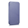 iCarer CE Premium Leather Folio Case δερμάτινη θήκη βιβλίο για Apple iPhone 14 Plus / 15 Plus, MagSafe, ανοιχτό μωβ (ICR413)