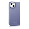 iCarer CE Premium Leather Folio Case δερμάτινη θήκη βιβλίο για Apple iPhone 14 Plus / 15 Plus, MagSafe, ανοιχτό μωβ (ICR413)