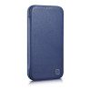 iCarer CE Premium Leather Folio Case μαγνητική θήκη βιβλίο για iPhone 14 Plus, MagSafe, μπλε (WMI14220715-BU)