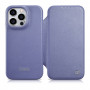 iCarer CE Premium Leather Folio Case δερμάτινη θήκη βιβλίο για Apple iPhone 14 Pro Max, MagSafe, ανοιχτό μωβ (ICR419)