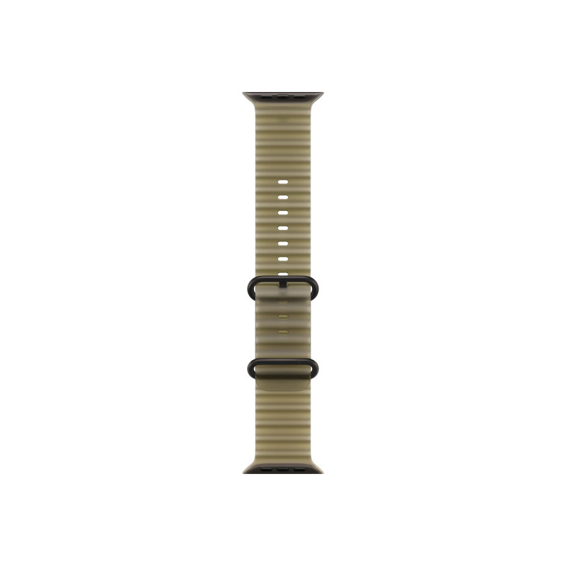 Apple Ocean Band λουράκι για έξυπνο ρολόι 49 mm, ημιδιαφανές πράσινο φύκι, φινίρισμα μαύρου τιτανίου, MKAV4ZM/A