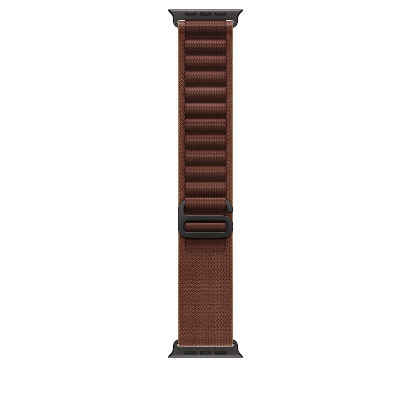 Apple Alpine Loop λουράκι για έξυπνο ρολόι 49 mm, μπορντό, μεσαίο μέγεθος, φινίρισμα μαύρου τιτανίου, MKF14ZM/A
