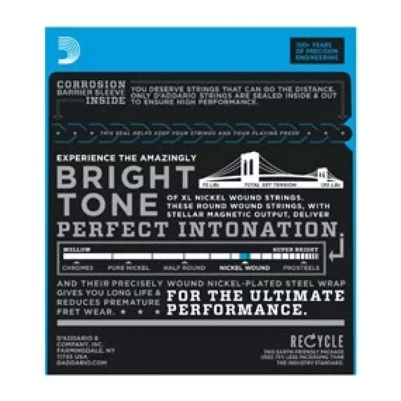 D'Addario EXL140 χορδές για ηλεκτρική κιθάρα, 10–52