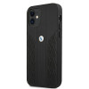BMW BMHCP12SRSPPK Curve Perforate δερμάτινη σκληρή θήκη για Apple iPhone 12 mini, μαύρη