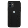 BMW BMHCP12SRSPPK Curve Perforate δερμάτινη σκληρή θήκη για Apple iPhone 12 mini, μαύρη