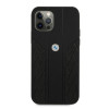 BMW BMHCP12MRSPPK Curve Perforate δερμάτινη σκληρή θήκη για Apple iPhone 12 / 12 Pro, μαύρη