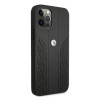 BMW BMHCP12MRSPPK Curve Perforate δερμάτινη σκληρή θήκη για Apple iPhone 12 / 12 Pro, μαύρη