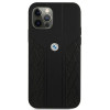 BMW BMHCP12LRSPPK Curve Perforate δερμάτινη σκληρή θήκη για Apple iPhone 12 Pro Max, μαύρη