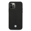 BMW BMHCP12MRSCSK Perforate Sides δερμάτινη σκληρή θήκη για Apple iPhone 12 / 12 Pro, μαύρη