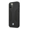 BMW BMHCP12LRSCSK Perforate Sides δερμάτινη σκληρή θήκη για Apple iPhone 12 Pro Max, μαύρη