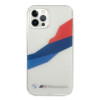 BMW BMHCP12LSKTGT Motorsport Tricolor σκληρή θήκη για Apple iPhone 12 Pro Max, διαφανής
