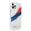 BMW BMHCP12LSKTGT Motorsport Tricolor σκληρή θήκη για Apple iPhone 12 Pro Max, διαφανής