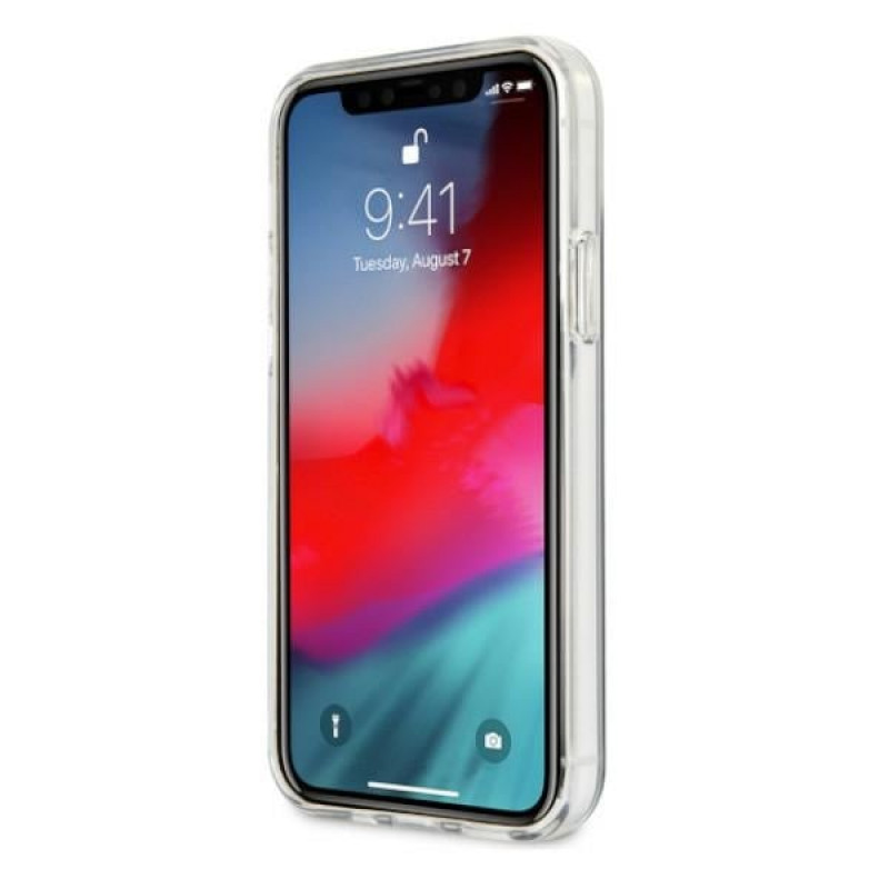 BMW BMHCP12LSKTGT Motorsport Tricolor σκληρή θήκη για Apple iPhone 12 Pro Max, διαφανής