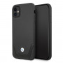 BMW BMHCN61RSWPK Leather Perforate σκληρή θήκη για Apple iPhone 11, μαύρη