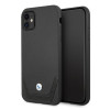 BMW BMHCN61RSWPK Leather Perforate σκληρή θήκη για Apple iPhone 11, μαύρη