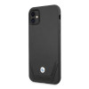 BMW BMHCN61RSWPK Leather Perforate σκληρή θήκη για Apple iPhone 11, μαύρη