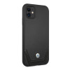 BMW BMHCN61RSWPK Leather Perforate σκληρή θήκη για Apple iPhone 11, μαύρη