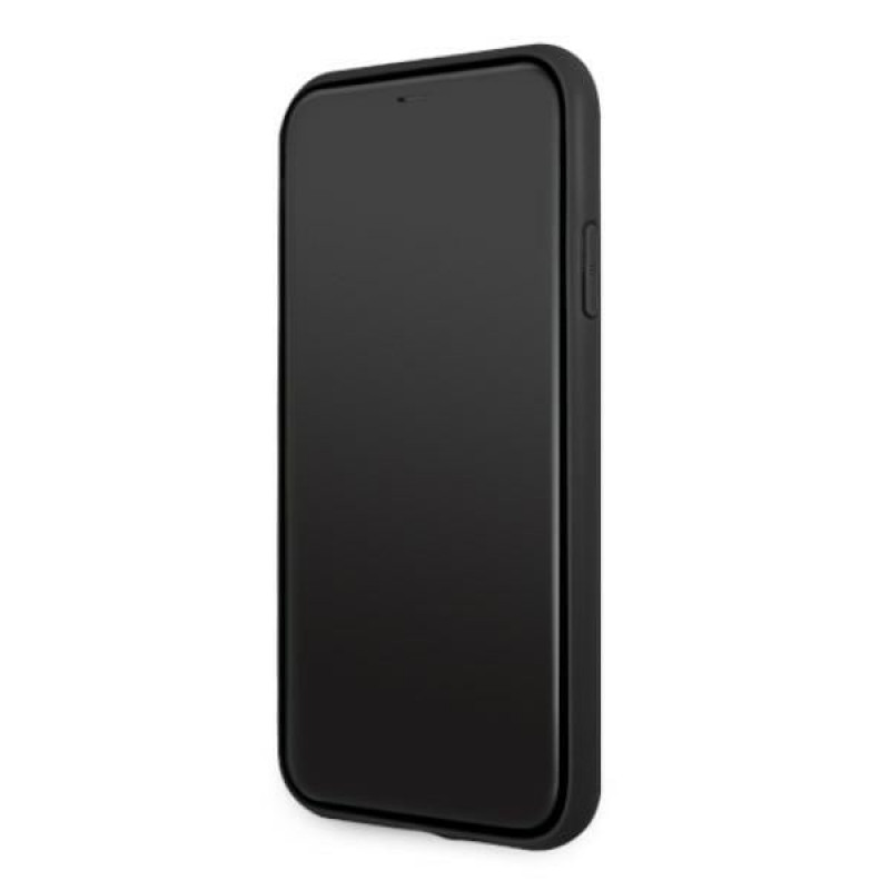 BMW BMHCN61RSWPK Leather Perforate σκληρή θήκη για Apple iPhone 11, μαύρη