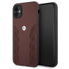 BMW BMHCN61RSPPR Leather Curve Perforate σκληρή θήκη για Apple iPhone 11, κόκκινη