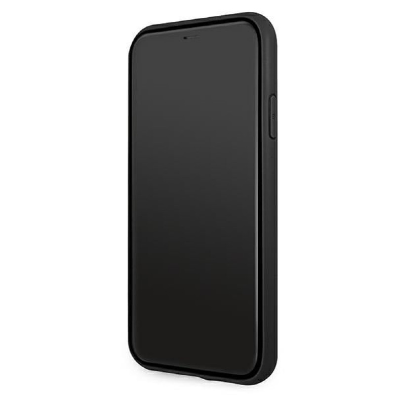 BMW BMHCN61RSPPR Leather Curve Perforate σκληρή θήκη για Apple iPhone 11, κόκκινη
