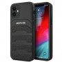 Mercedes-AMG AMHCP12SGSEBK Leather Debossed Lines σκληρή θήκη για Apple iPhone 12 mini, μαύρη