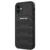 Mercedes-AMG AMHCP12SGSEBK Leather Debossed Lines σκληρή θήκη για Apple iPhone 12 mini, μαύρη