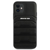 Mercedes-AMG AMHCP12SGSEBK Leather Debossed Lines σκληρή θήκη για Apple iPhone 12 mini, μαύρη