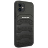 Mercedes-AMG AMHCP12SGSEBK Leather Debossed Lines σκληρή θήκη για Apple iPhone 12 mini, μαύρη